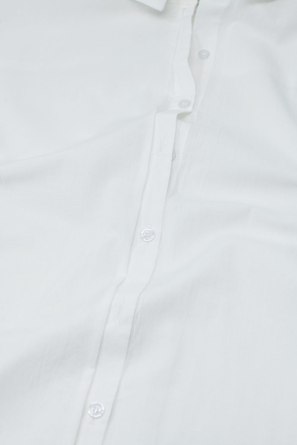 Short Sleeve Relaxed Button Up Shirt in white - Shirts