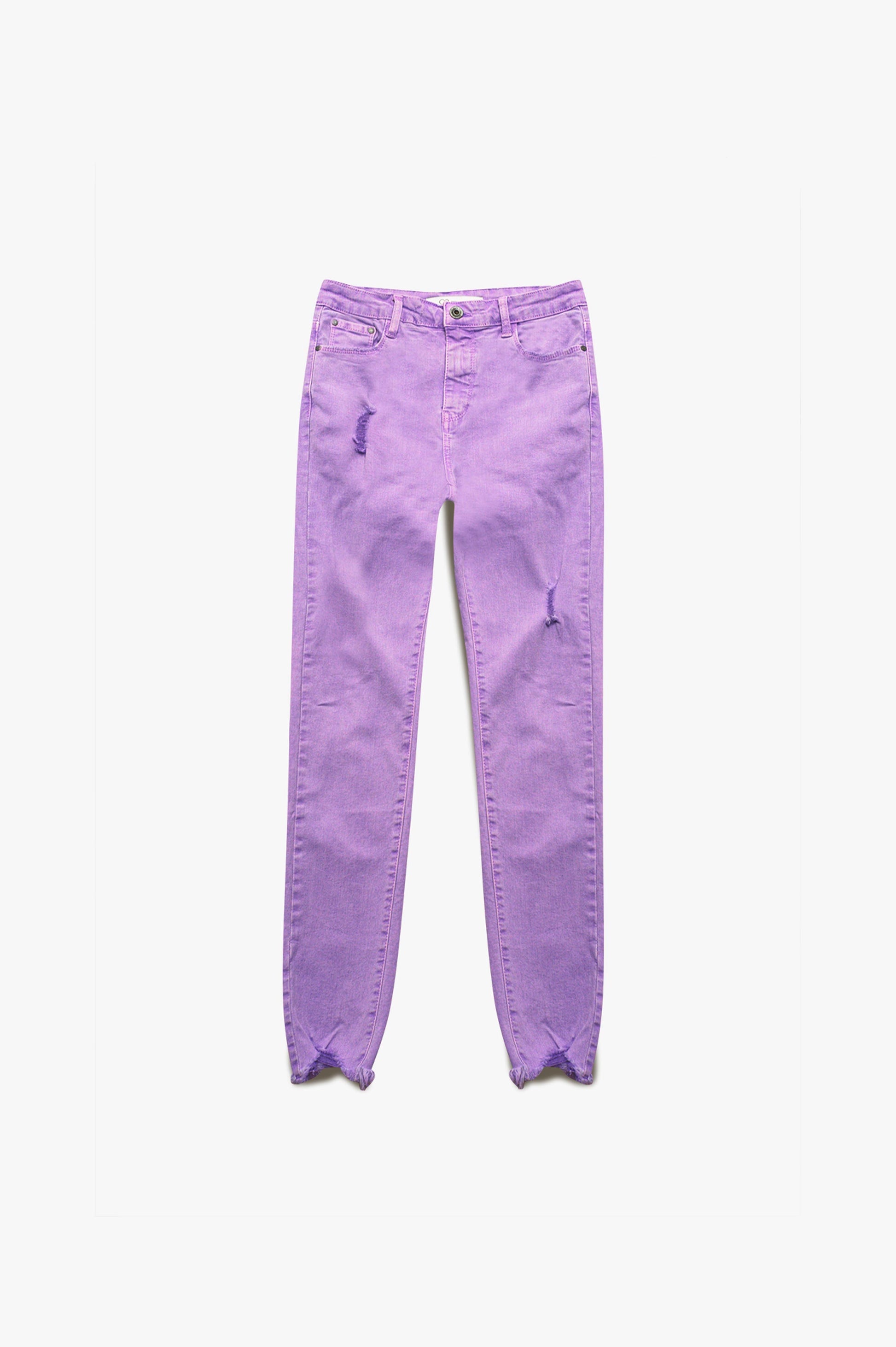 High waisted super skinny jeans in purple - Coloured Jeans