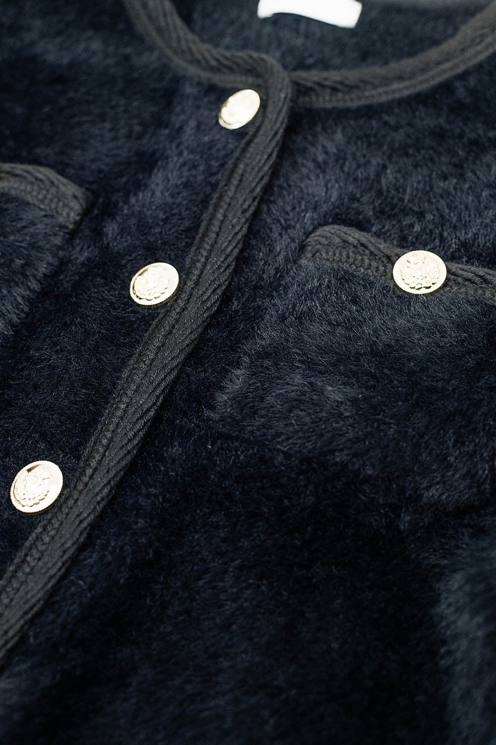 Extra soft fluffy high-quality cardigan in black