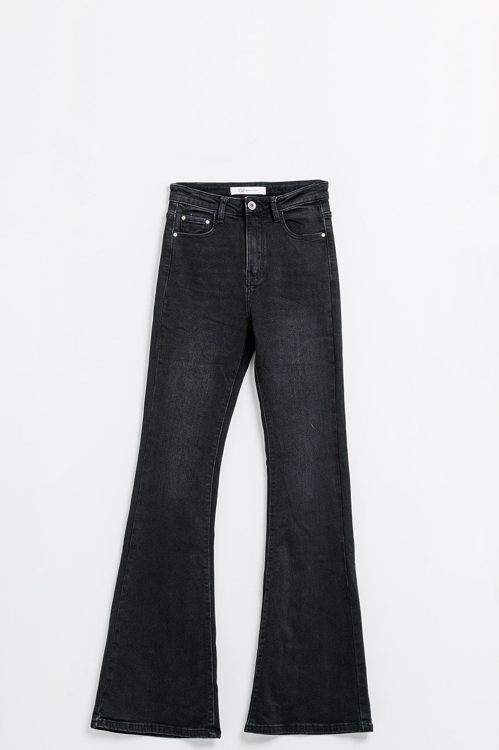 High waisted flare jeans in black - Denim