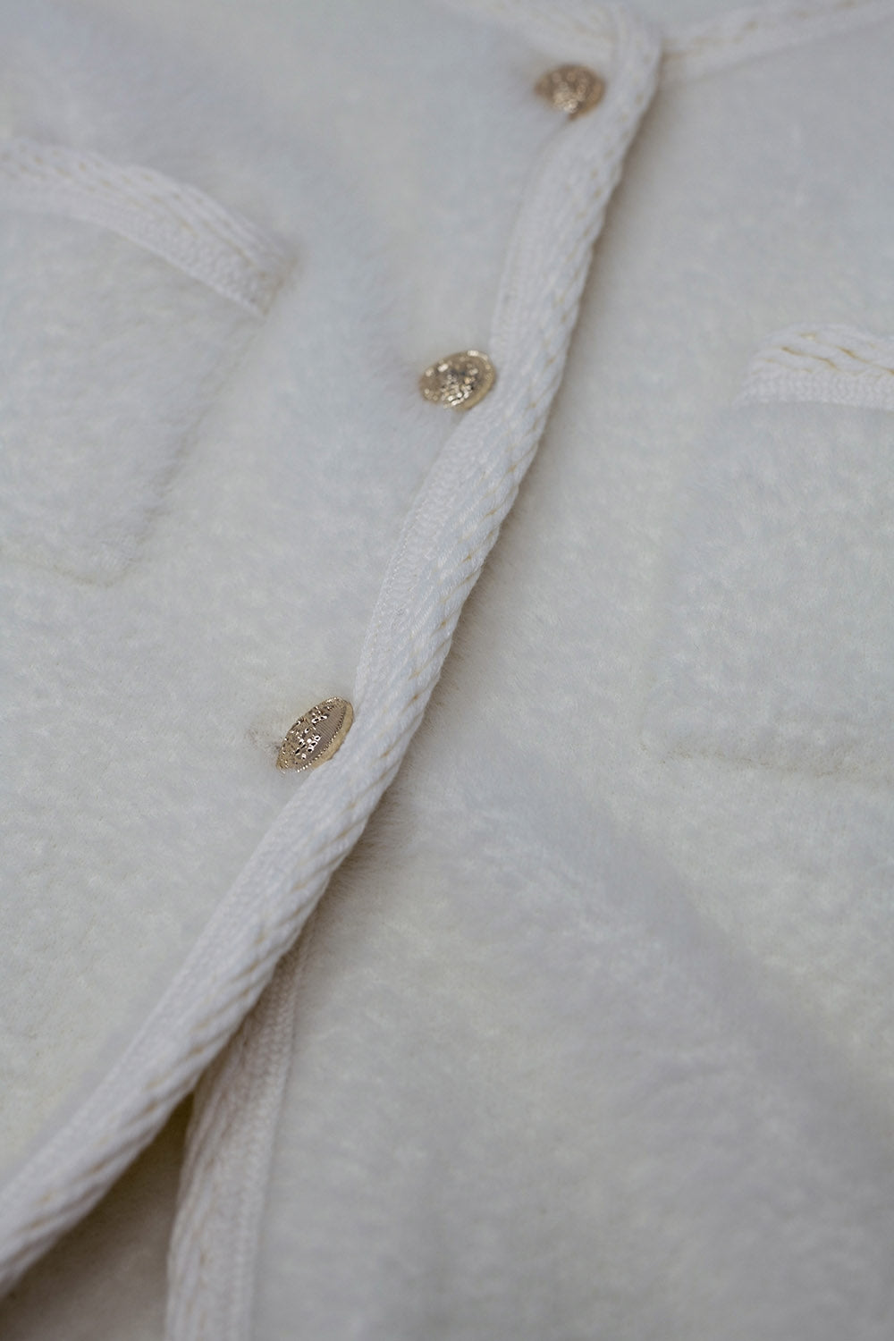 Extra soft fluffy high-quality cardigan in cream