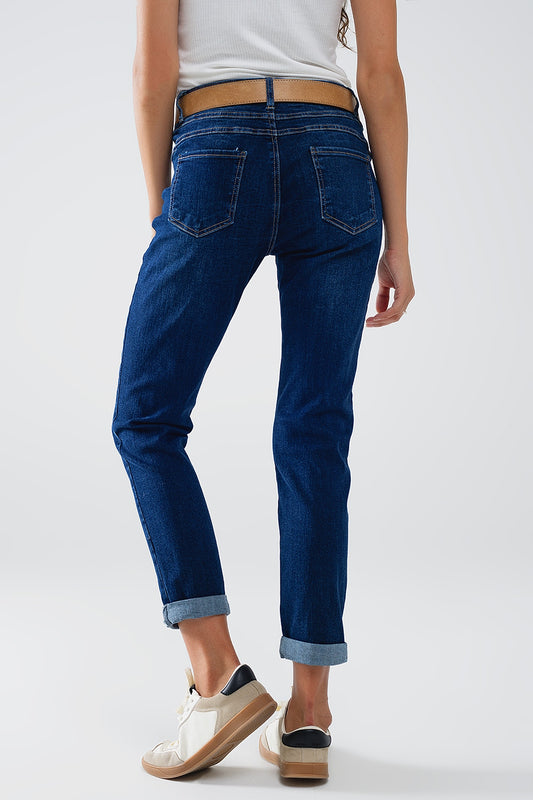 Skinny mid rise Jeans in dark wash - Denim