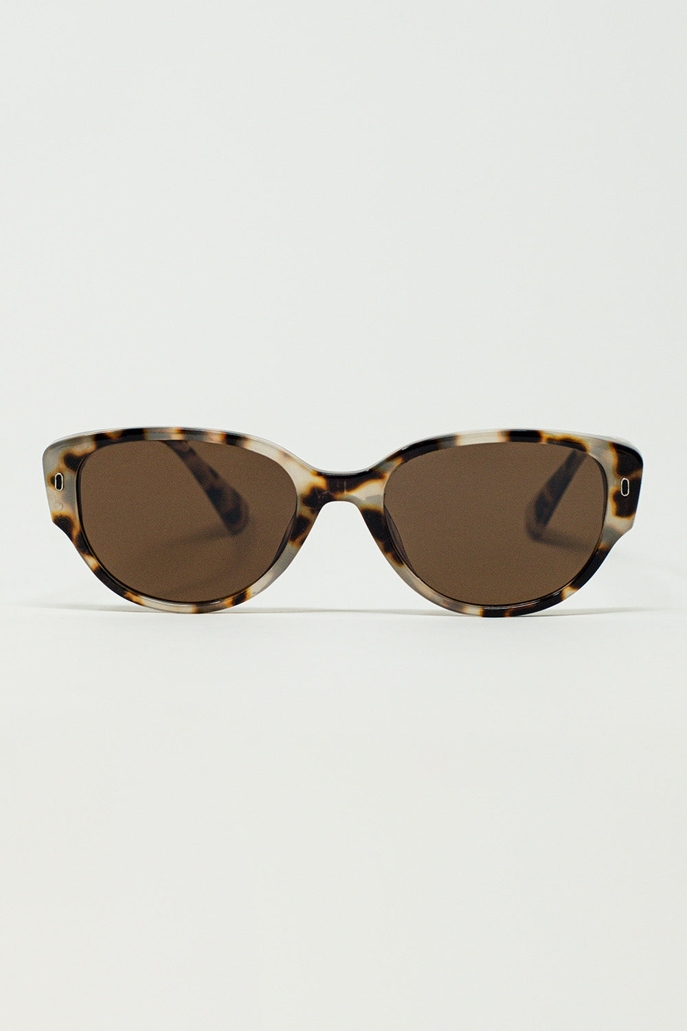 Oval Sunglasses In Havana Brown Gradient Color