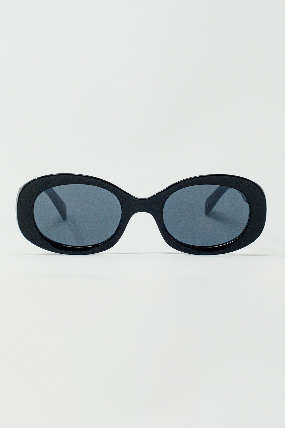 Oversized Oval Sunglasses in Black