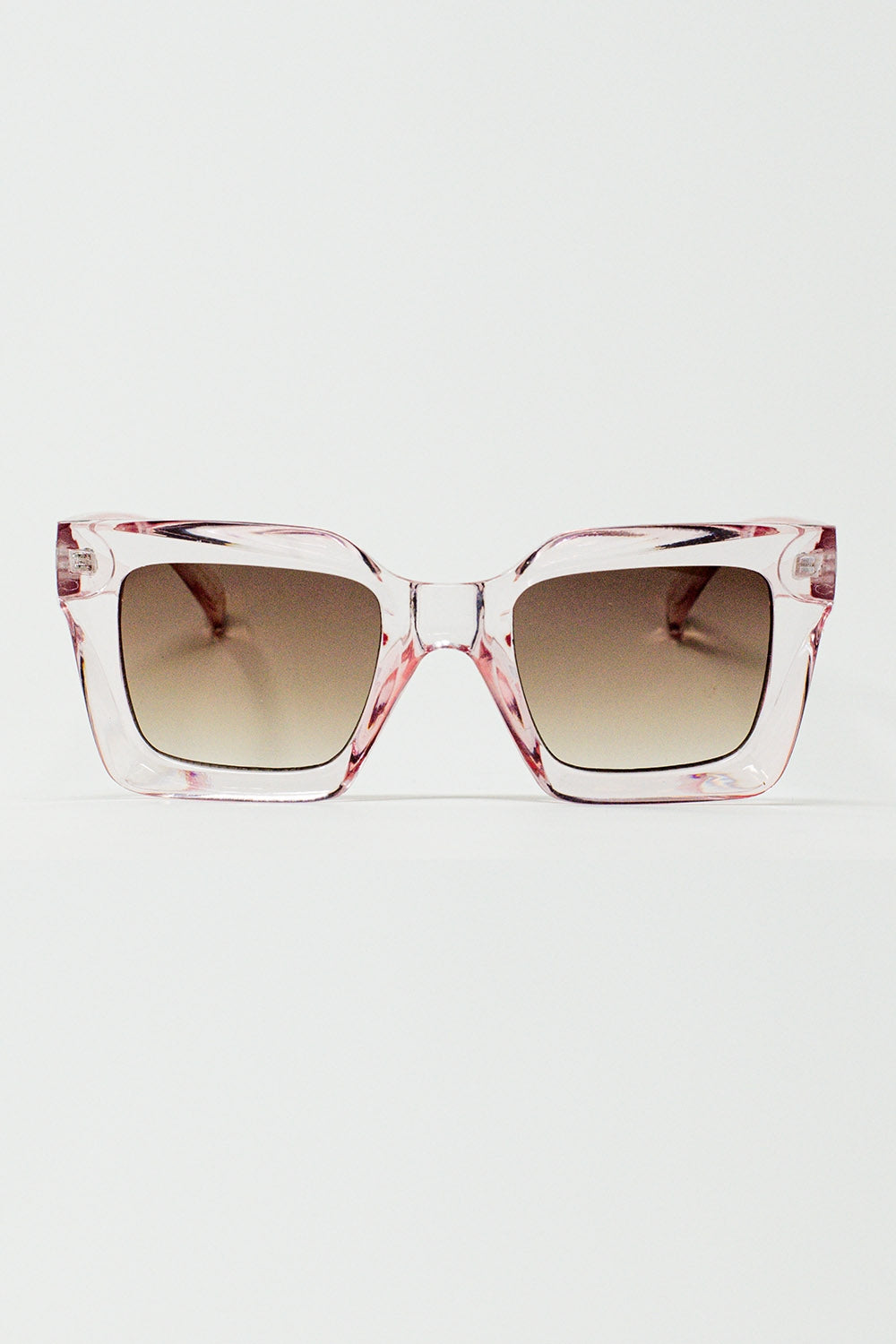 90's Squared Sunglasses in Pink