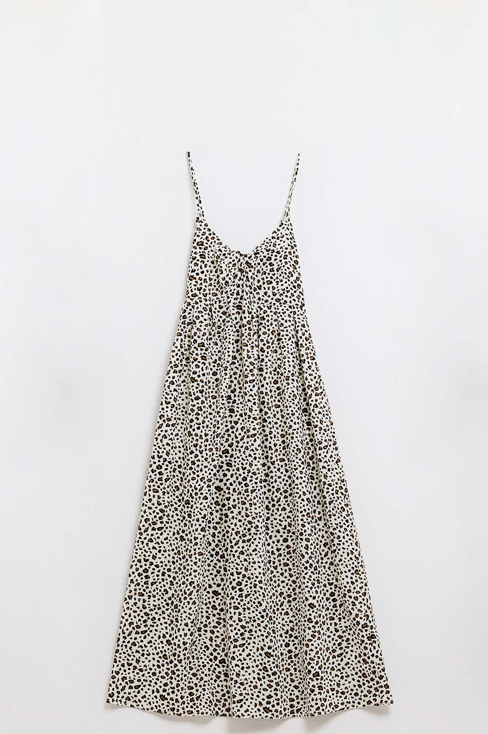 Leopard Print maxi Dress With Knot Detail - dress