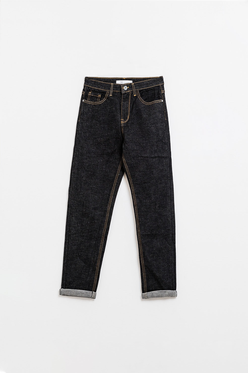 Skinny Jeans With Contrast Stitching - Denim