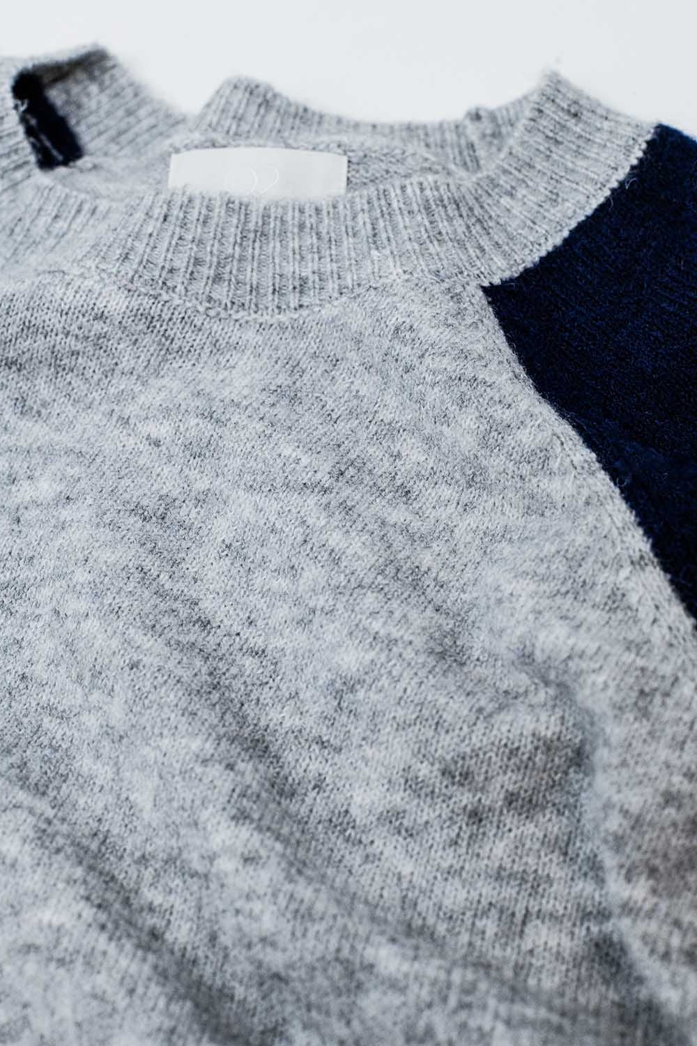 Bi-Color Raglan Sleeve jersey in Navy and Grey