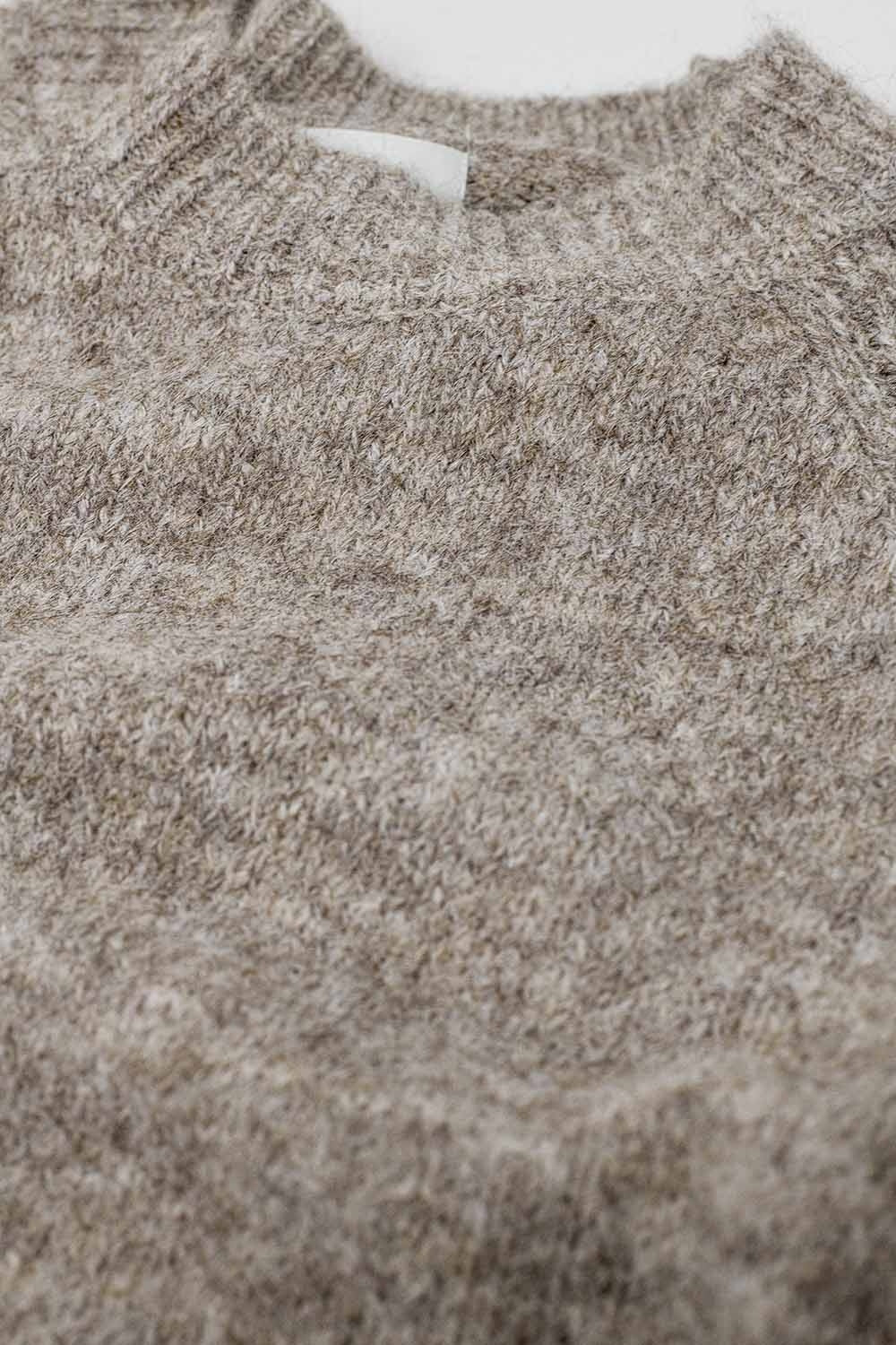 Basic Knited Crew Neck Sweater in beige color - jumper