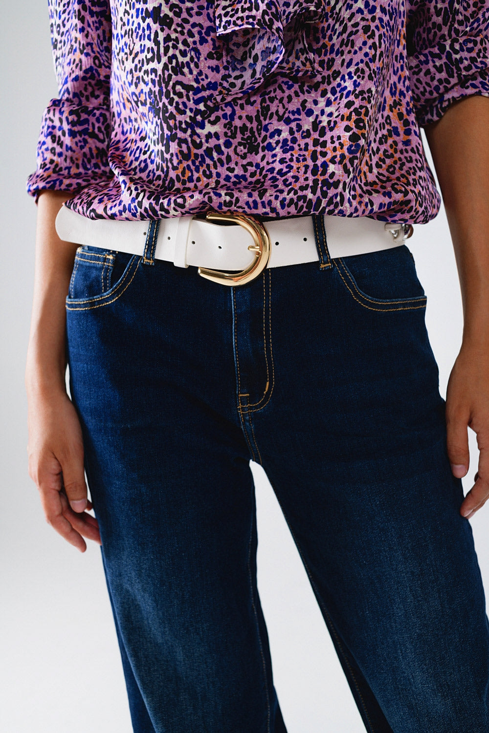 Dark wash wide leg 90's Jeans - Denim