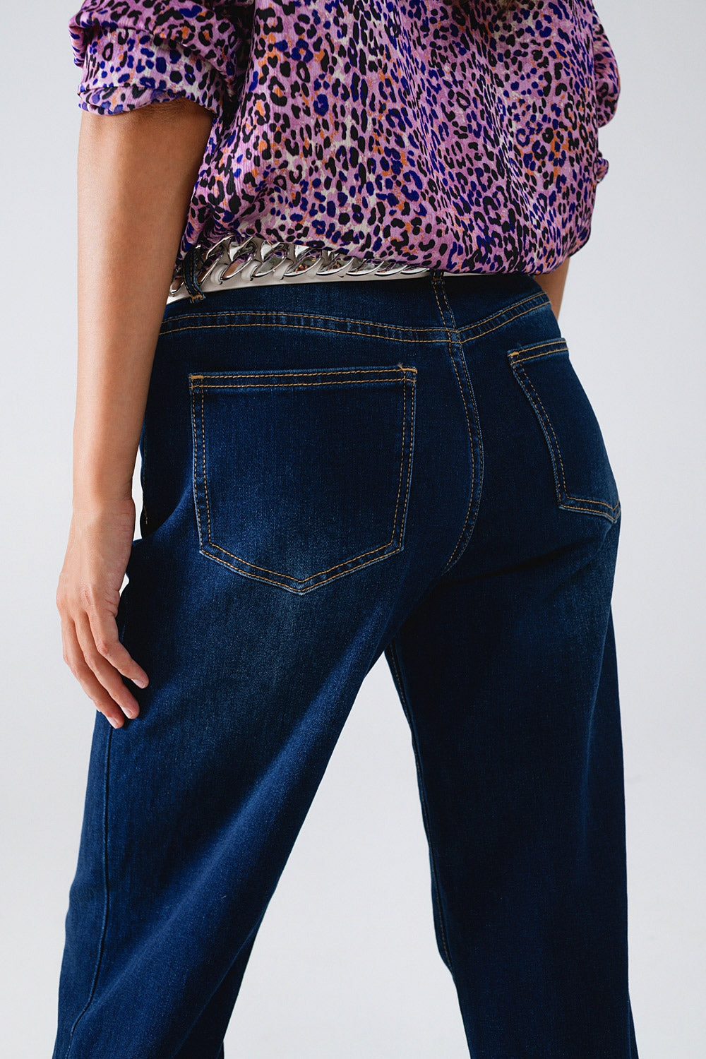 Dark wash wide leg 90's Jeans - Denim