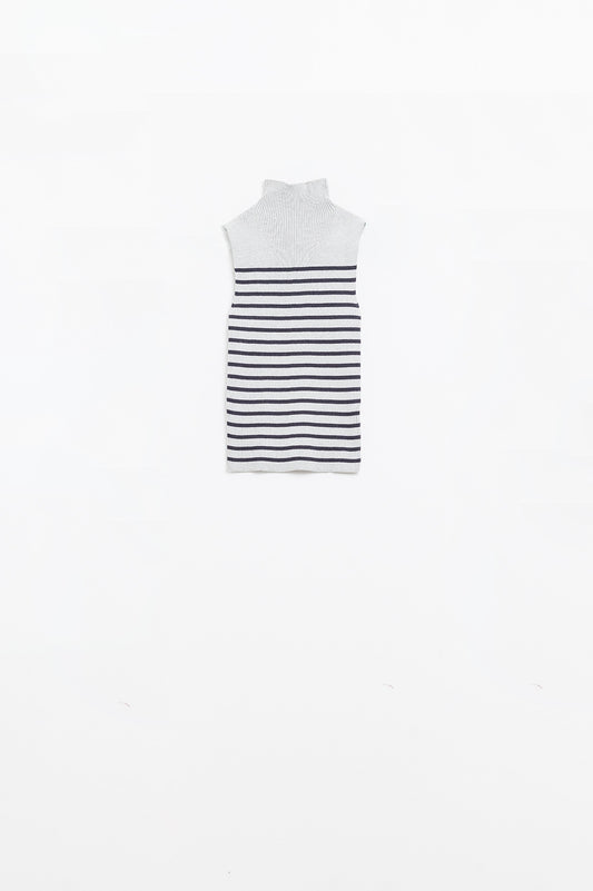 Striped Turtle sweater In light grey - jumper