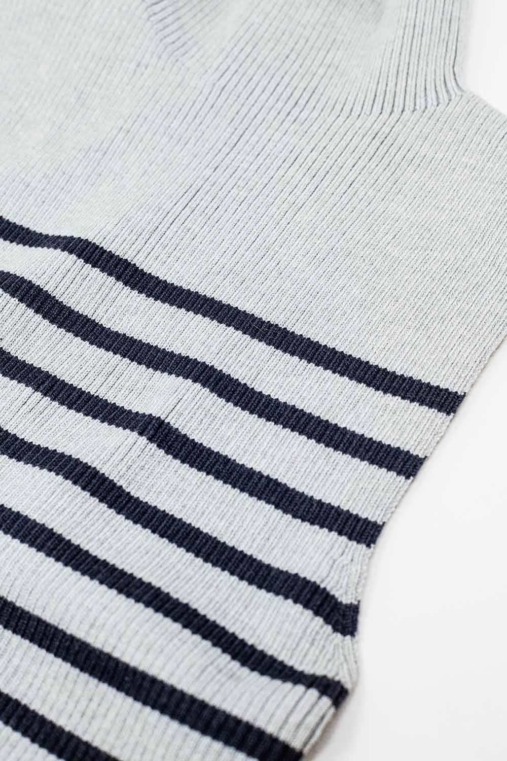 Striped Turtle sweater In light grey - jumper