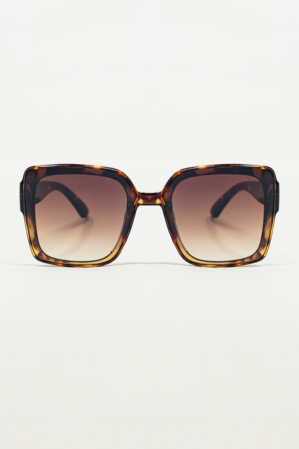 Oversized square Cat Eye Sunglasess in Brown