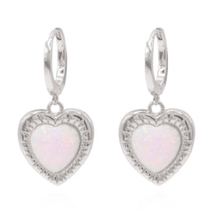Huggies Adore Opal Heart | Prata de Lei 925