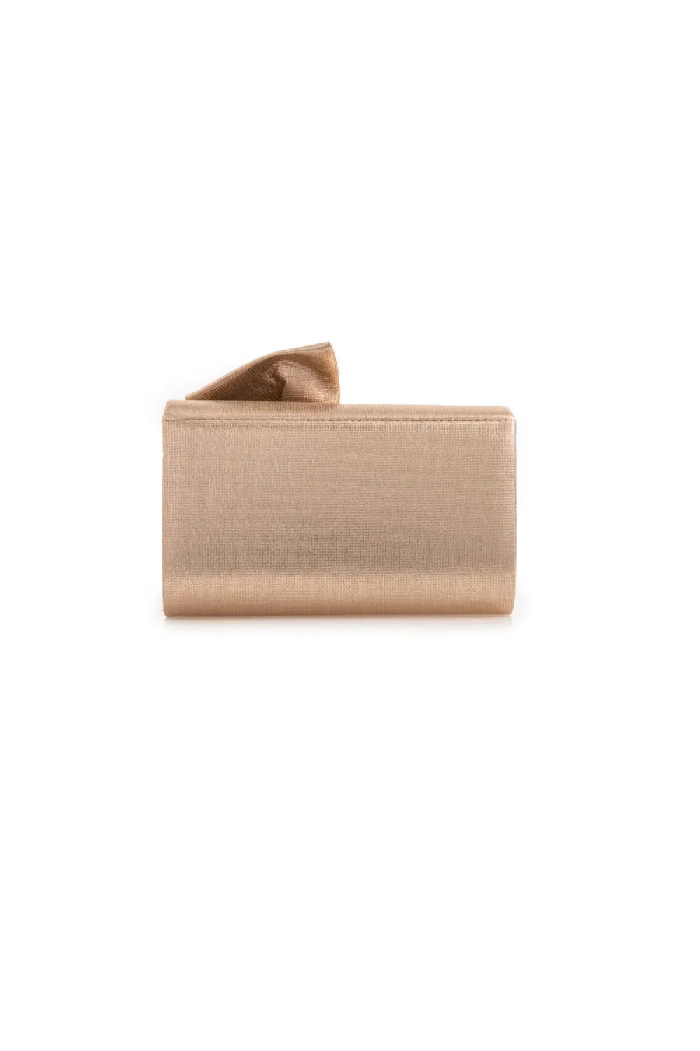 Champagne Evening Clutch Bag with Bow Detail - Clutch Bag