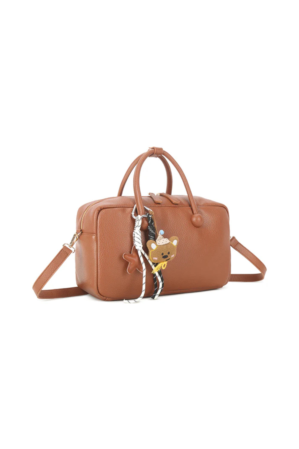 Brown Handbag With Charms - Apparel & Accessories