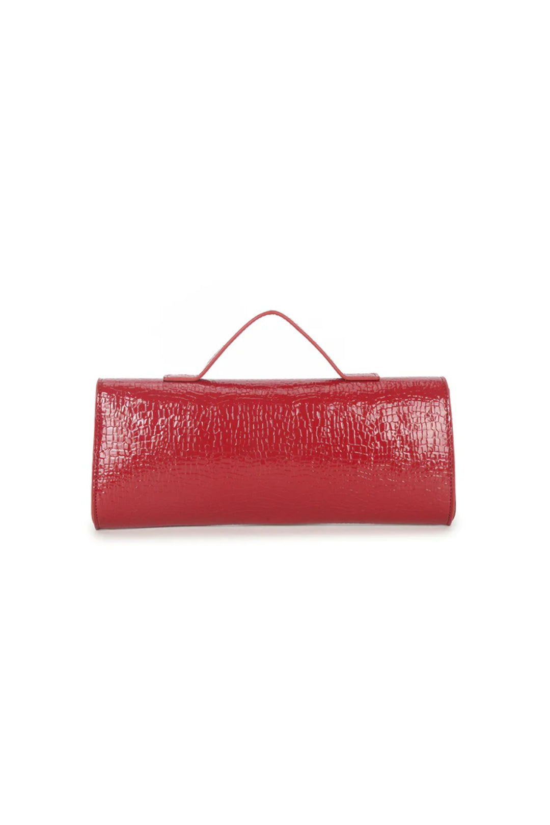 Red Croc Effect Clutch Bag - Bag