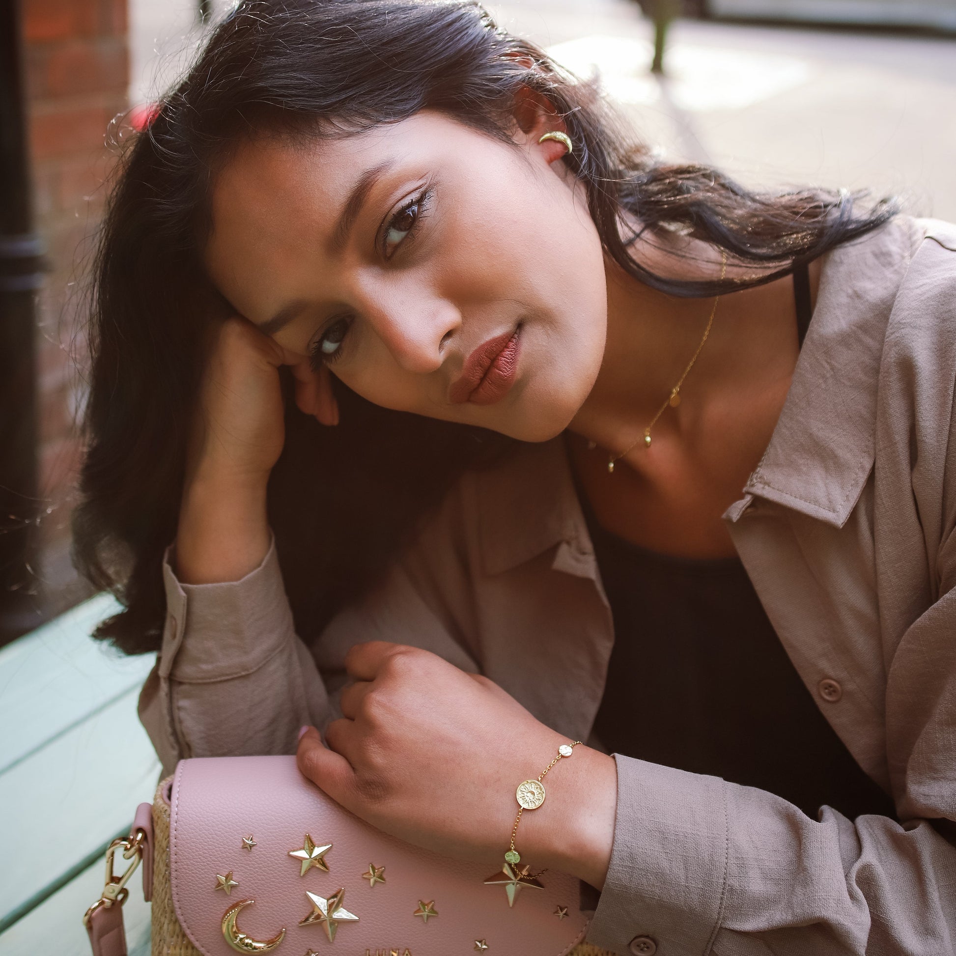 Alena Sun Coin Bracelet | 18K Gold Plated - Bracelet
