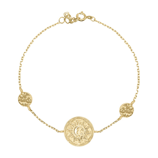 Alena Sun Coin Bracelet | 18K Gold Plated - Bracelet
