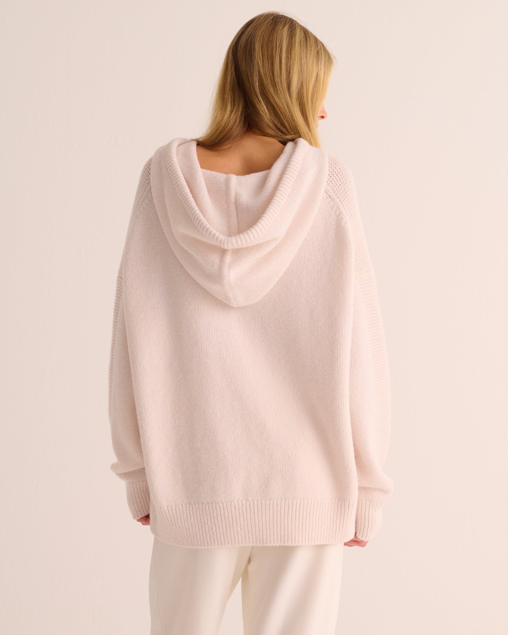 Ivory Alpaca Blend Hoodie - Loungewear