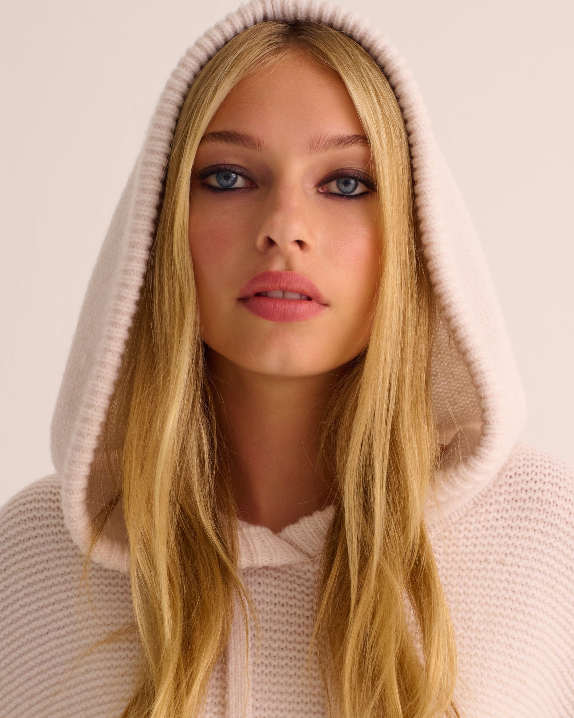 Ivory Alpaca Blend Hoodie - Loungewear
