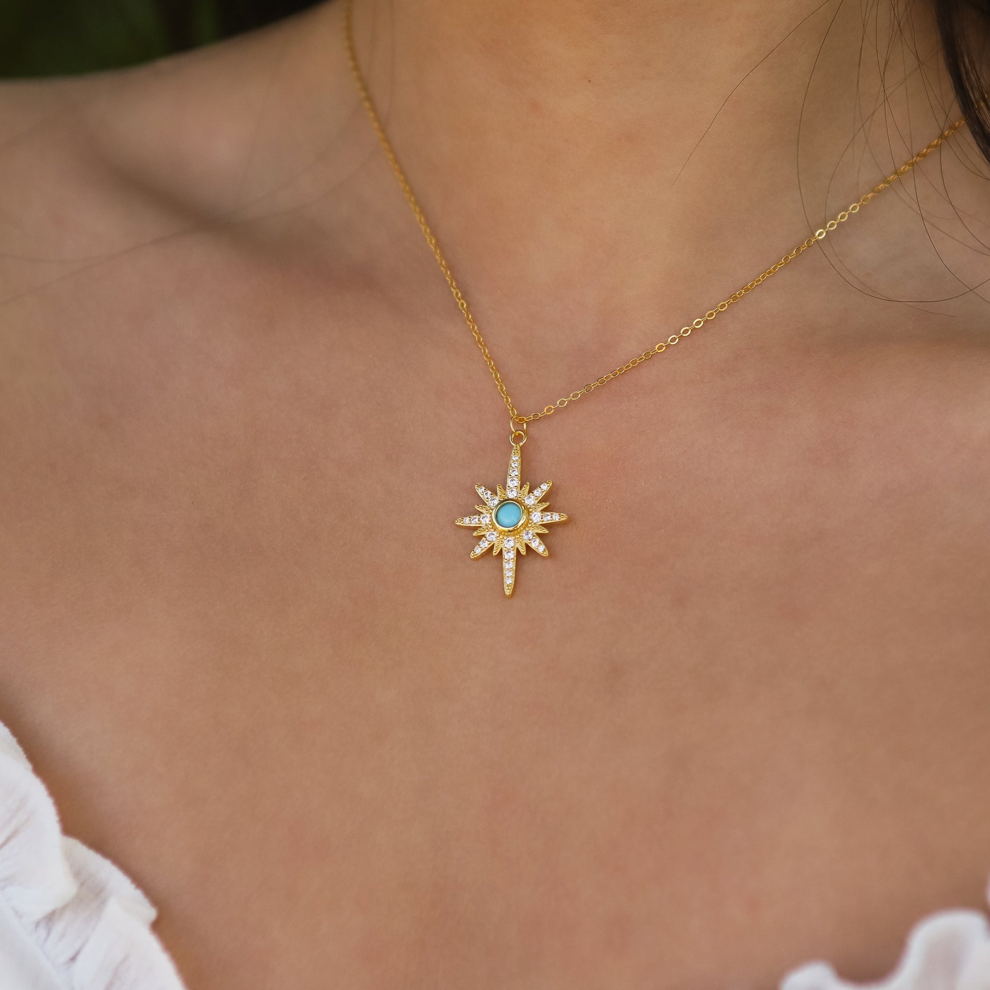 Heidi North Star Birthstone Necklace | 18K Gold Plated - Necklace