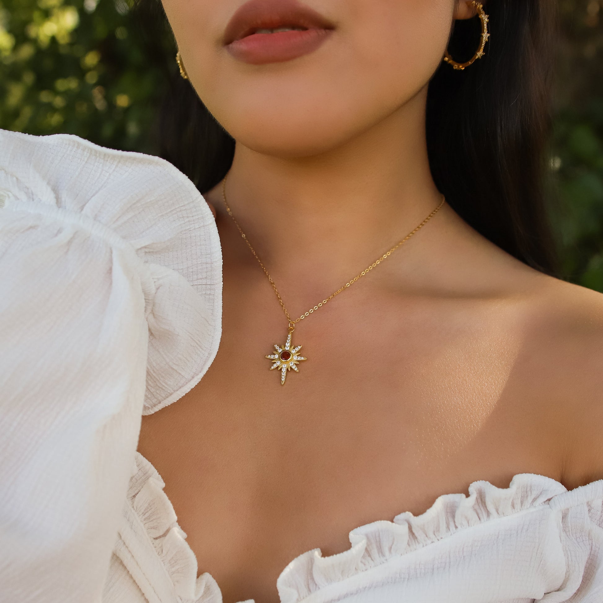 Heidi North Star Birthstone Necklace | 18K Gold Plated - Necklace