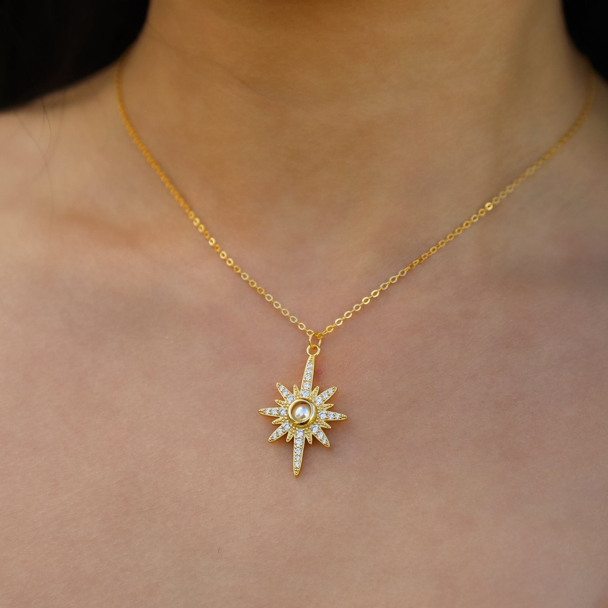 Heidi North Star Birthstone Necklace | 18K Gold Plated - Necklace