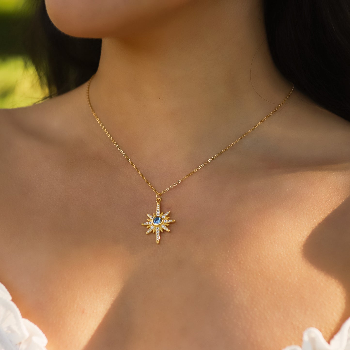 Heidi North Star Birthstone Necklace | 18K Gold Plated - Necklace