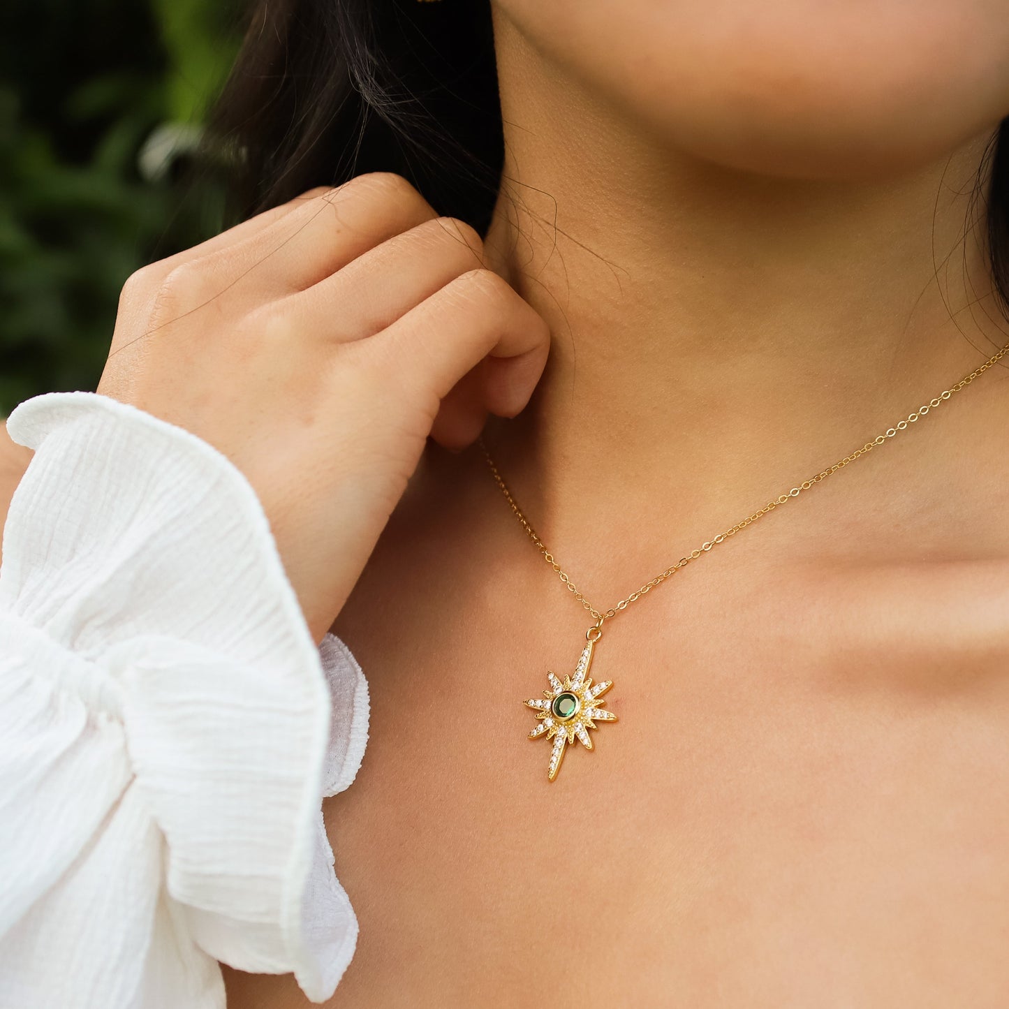 Heidi North Star Birthstone Necklace | 18K Gold Plated - Necklace