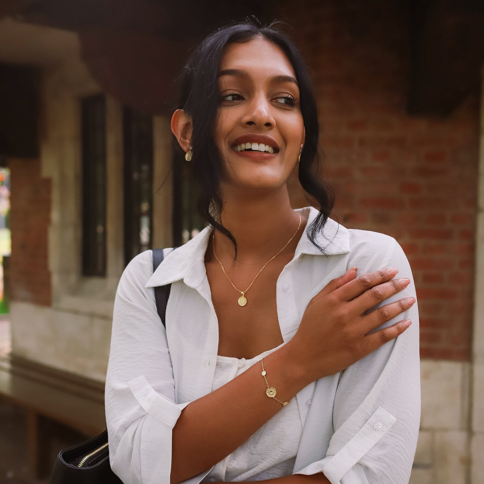 Alena Sun Coin Bracelet | 18K Gold Plated - Bracelet