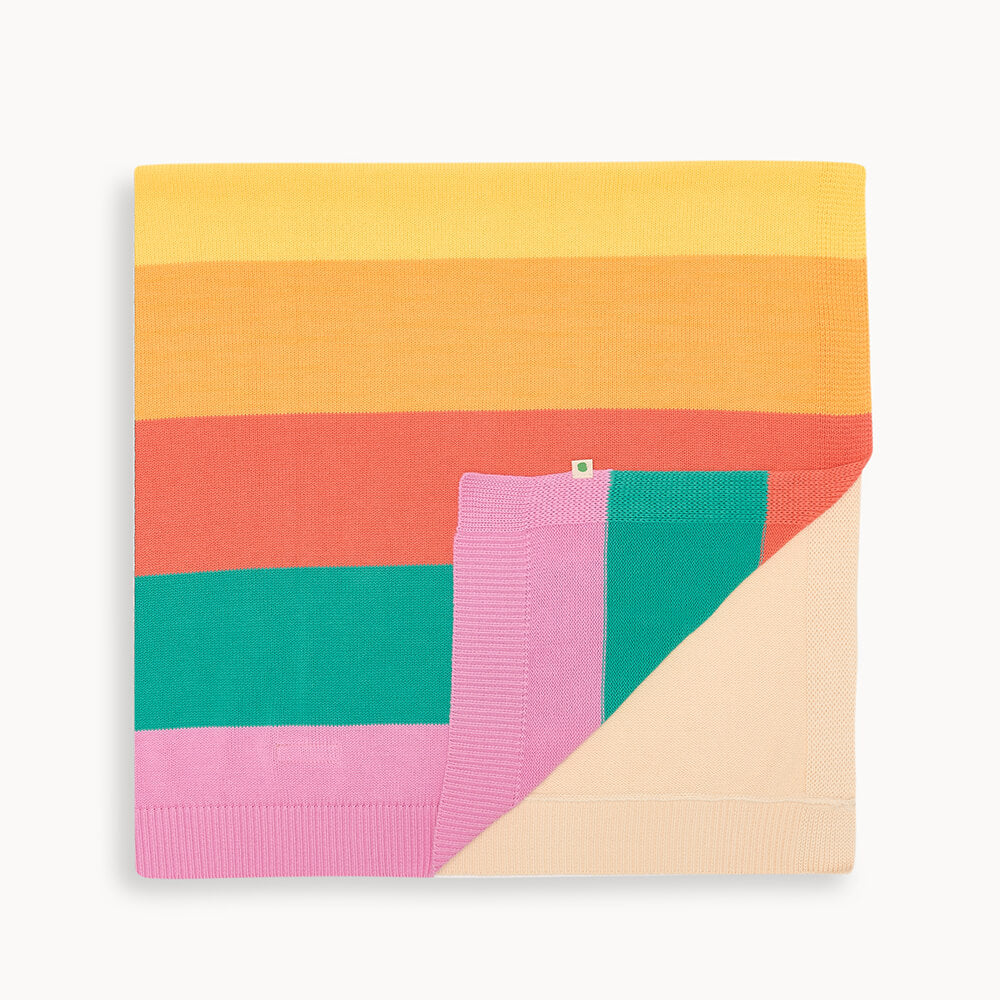 Bobby - Pink Rainbow Stripe Shawl