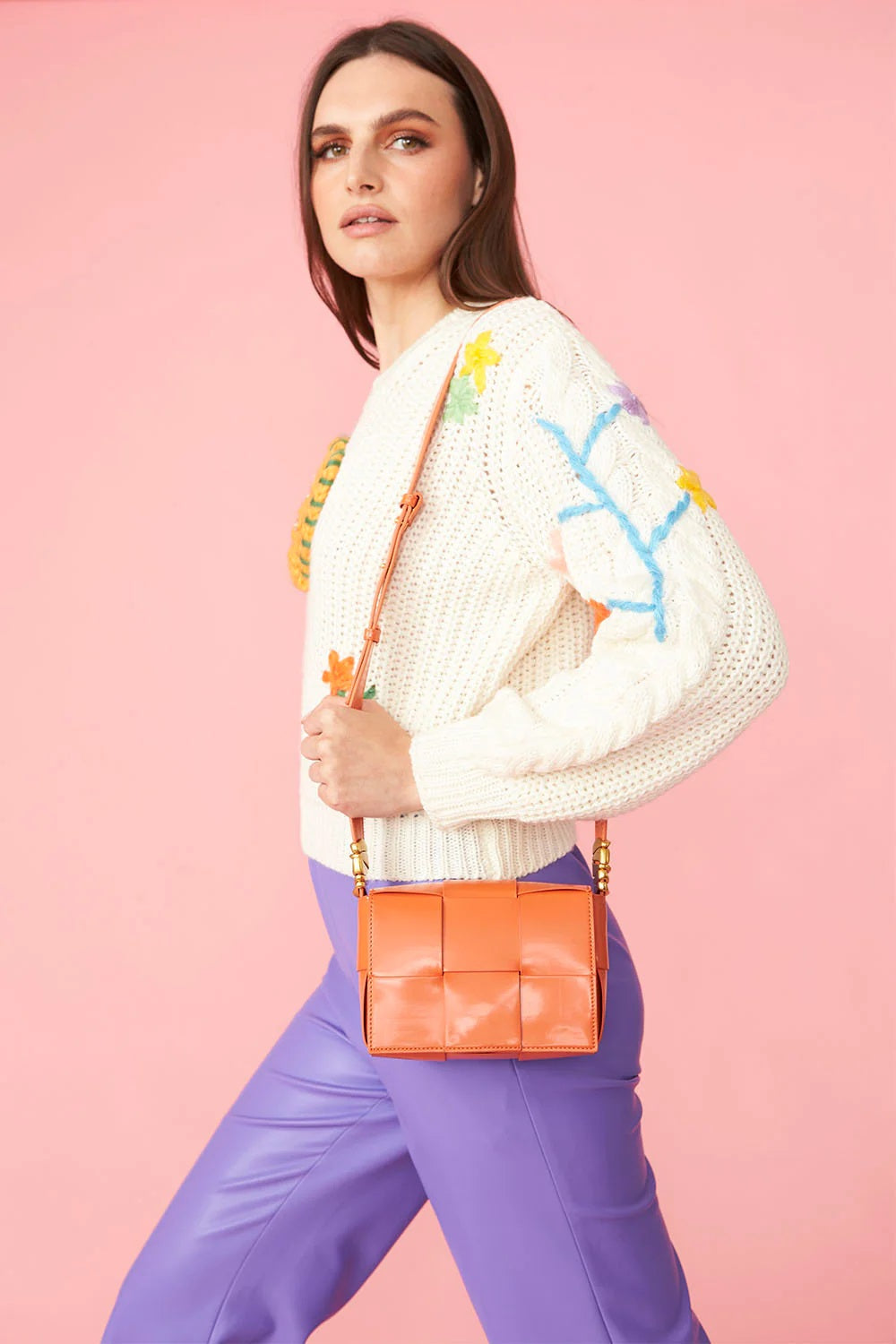 Banana Peel Embroidered Pineapple Jumper - Tops