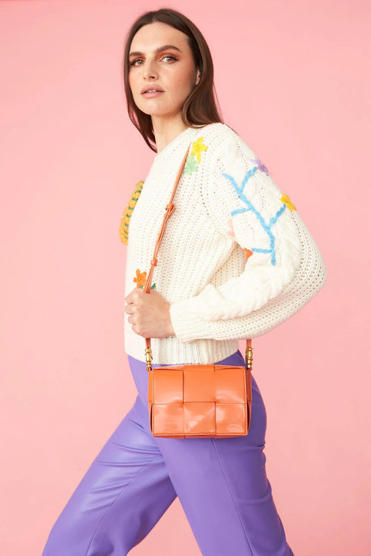 Banana Peel Embroidered Pineapple Jumper - Tops