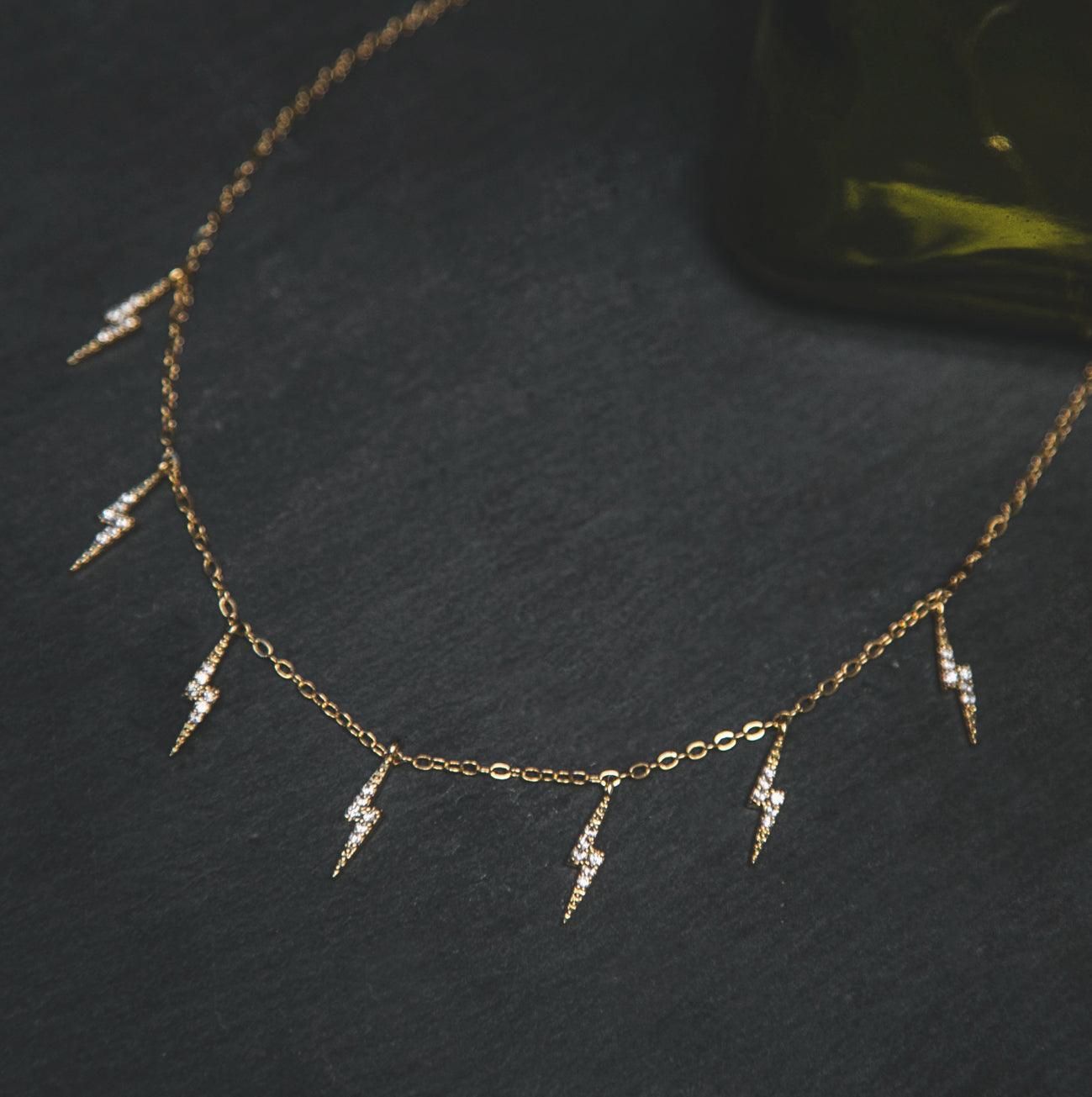 Beau Lightning Necklace | 14K Gold Plated - Necklace