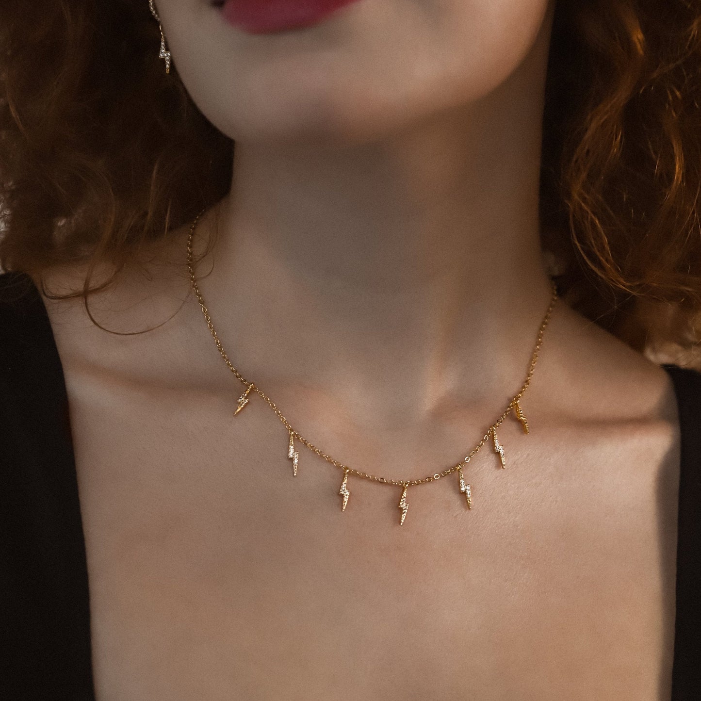 Beau Lightning Necklace | 14K Gold Plated - Necklace