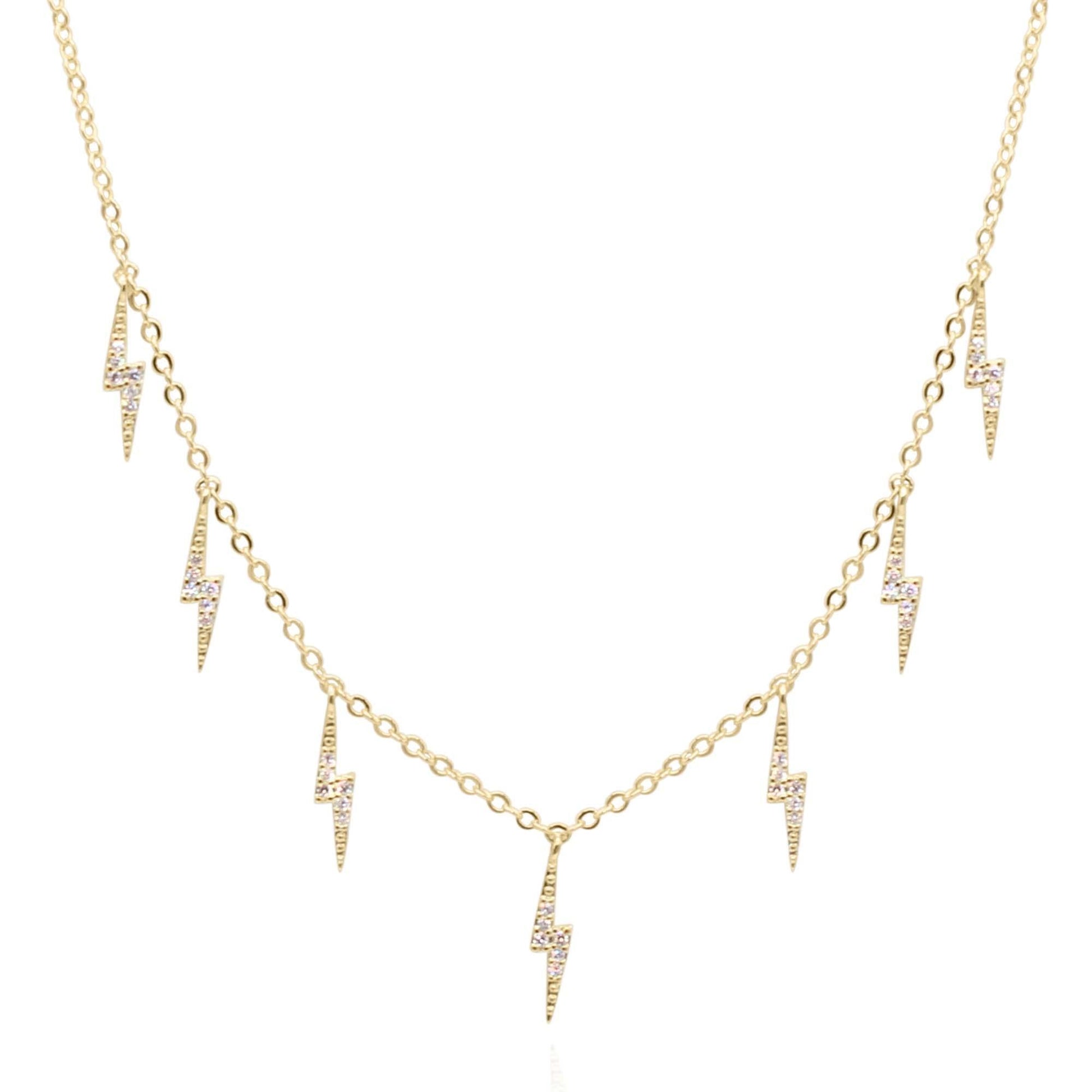 Beau Lightning Necklace | 14K Gold Plated - Necklace