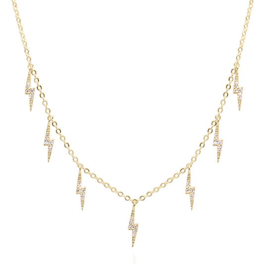Beau Lightning Necklace | 14K Gold Plated - Necklace