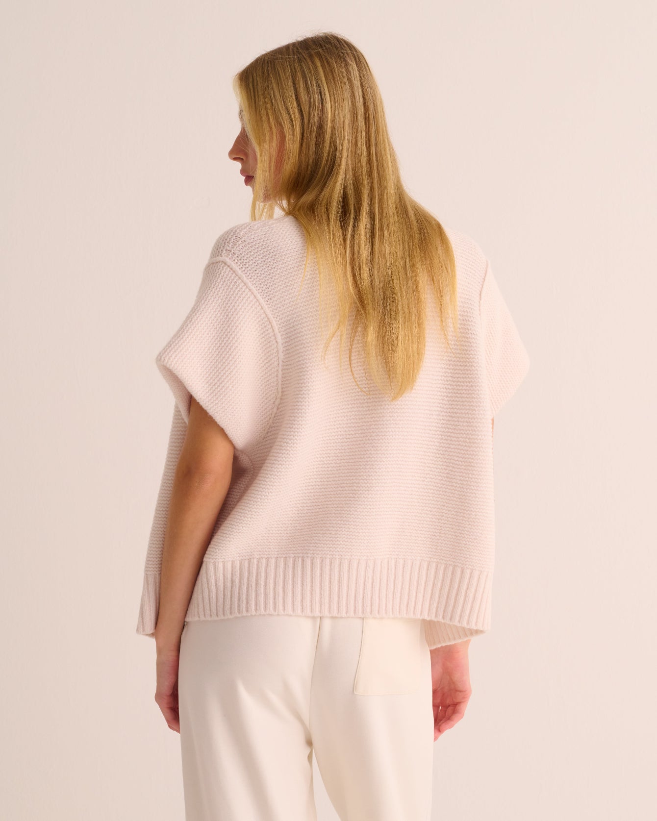 Ivory Alpaca Short Sleeve Shrug - Loungewear