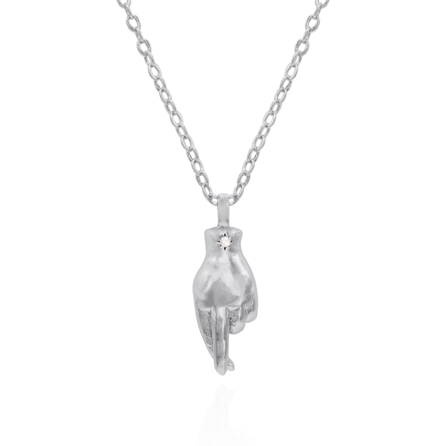 Billie Fingers Crossed Necklace | 925 Sterling Silver - Necklace