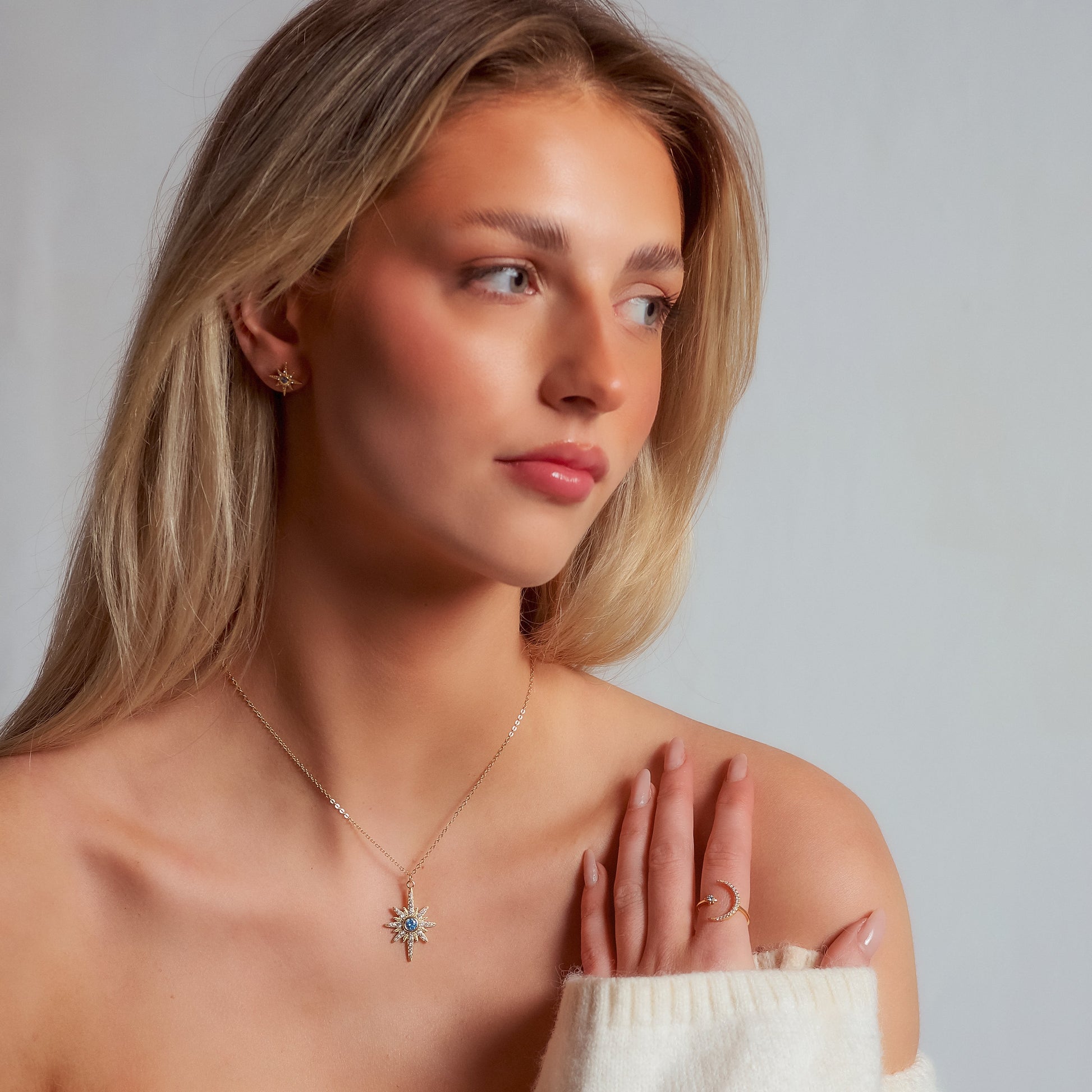 Heidi North Star Birthstone Necklace | 18K Gold Plated - Necklace