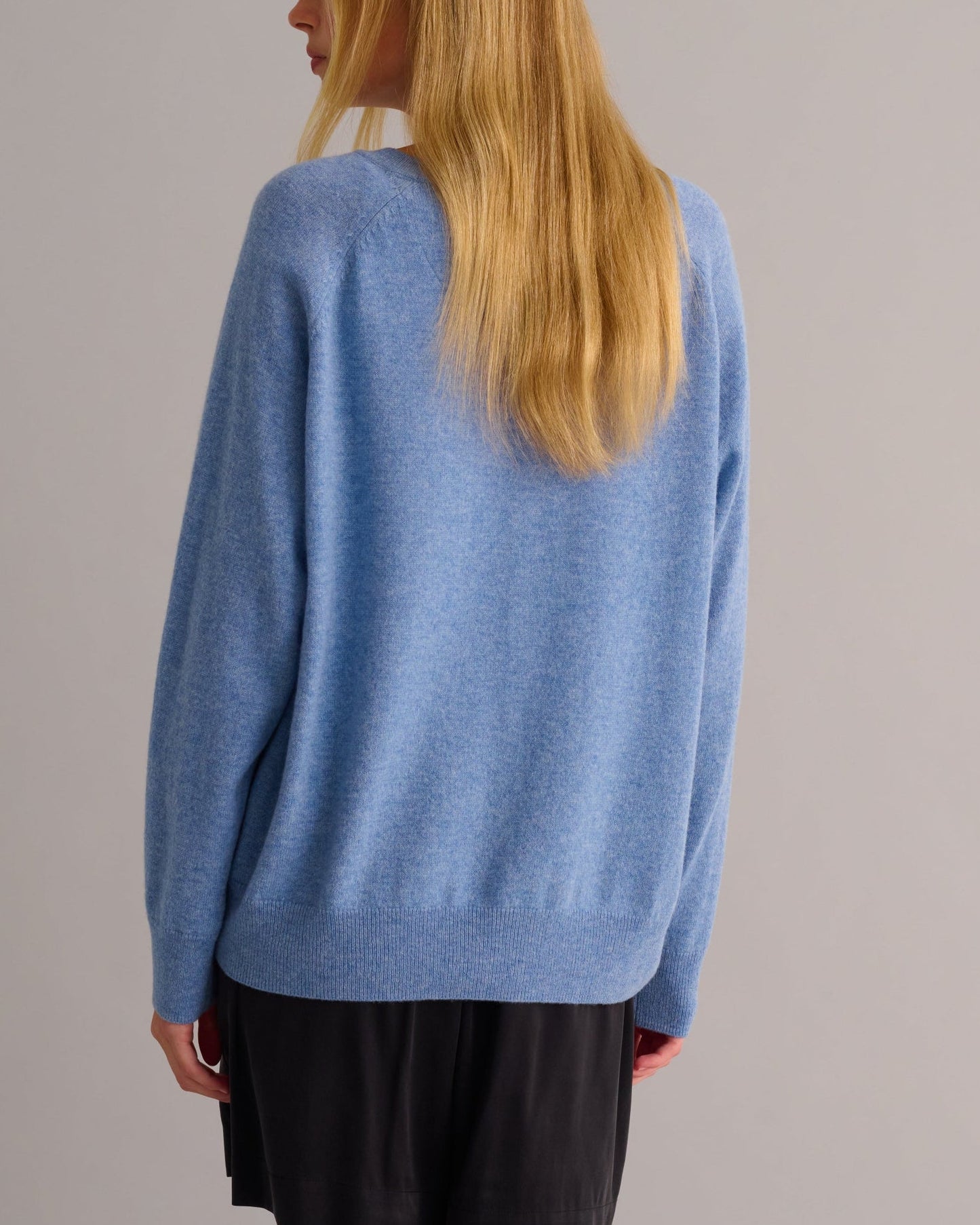 Chambray Blue Cashmere Sweatshirt - Loungewear