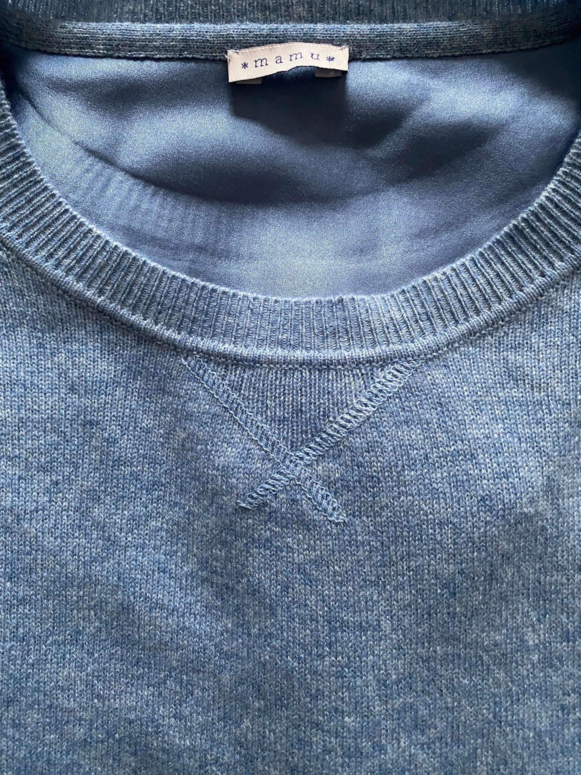 Chambray Blue Cashmere Sweatshirt - Loungewear