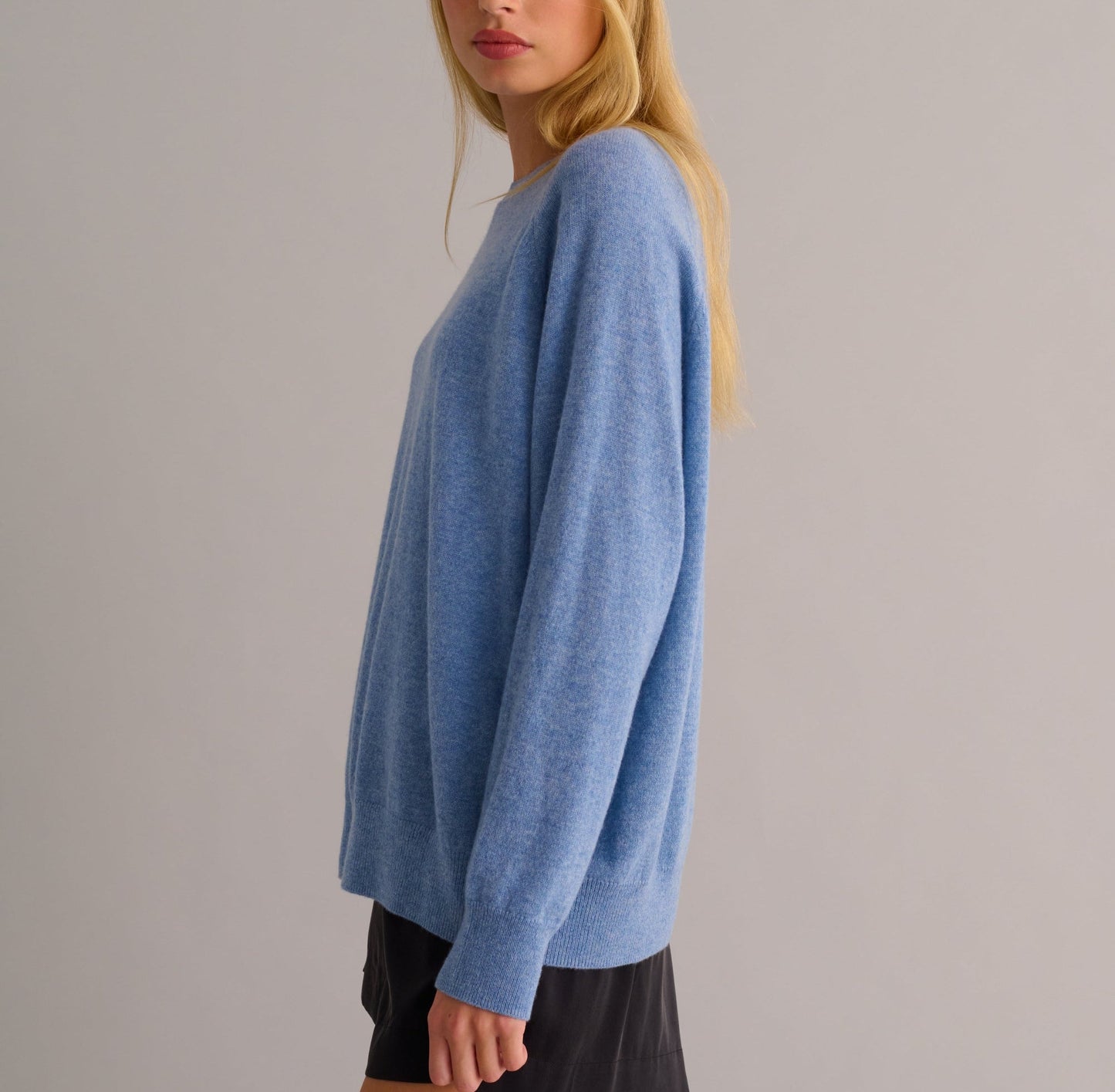 Chambray Blue Cashmere Sweatshirt - Loungewear