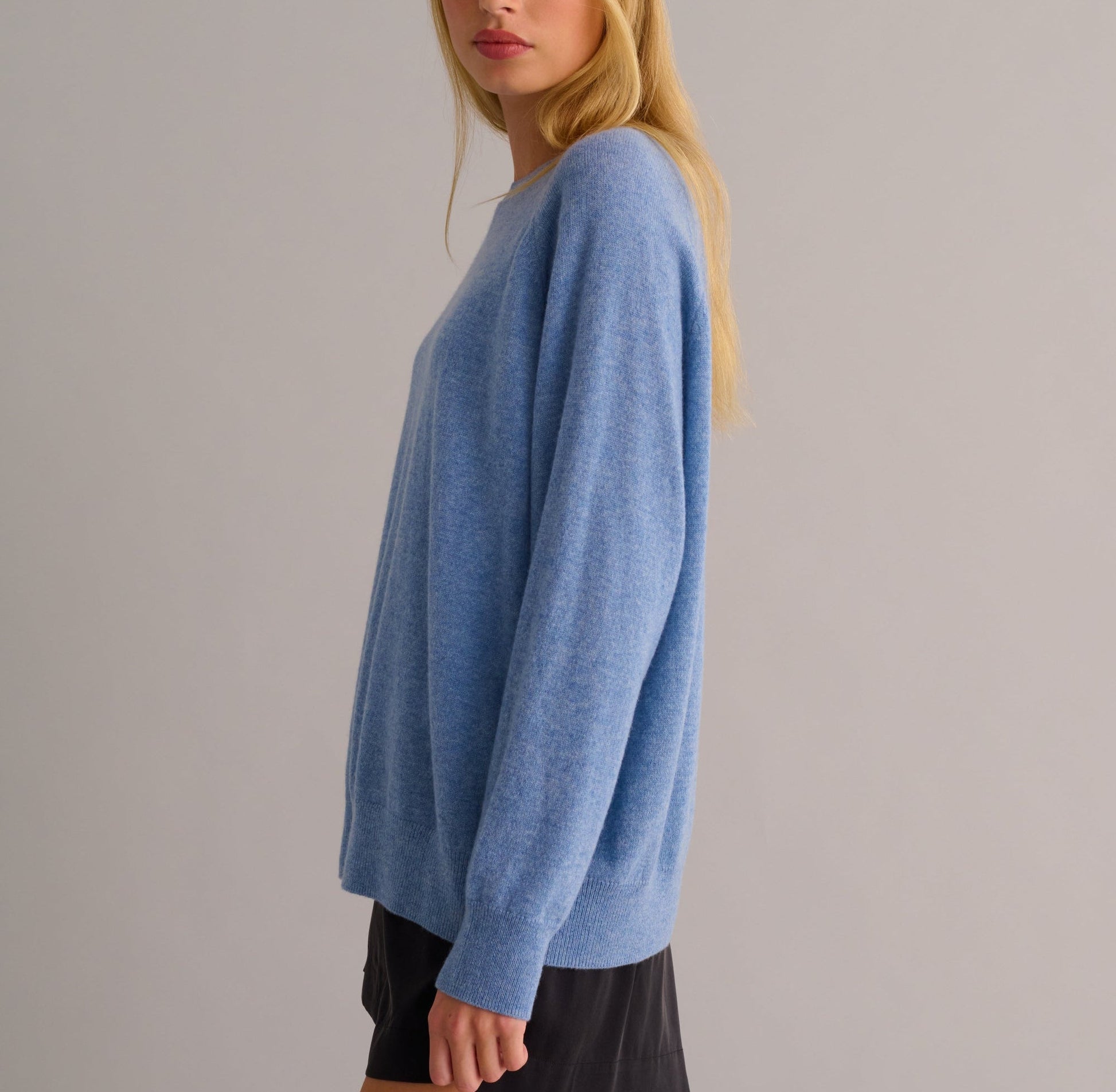 Chambray Blue Cashmere Sweatshirt - Loungewear