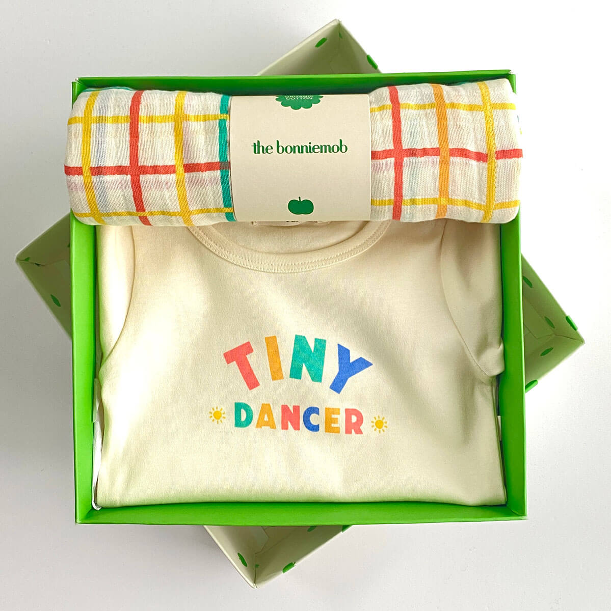 Dancer & Ditto Set - Baby Bodysuit & Muslin Swaddle Blanket in Gift Box - Baby Gift Sets