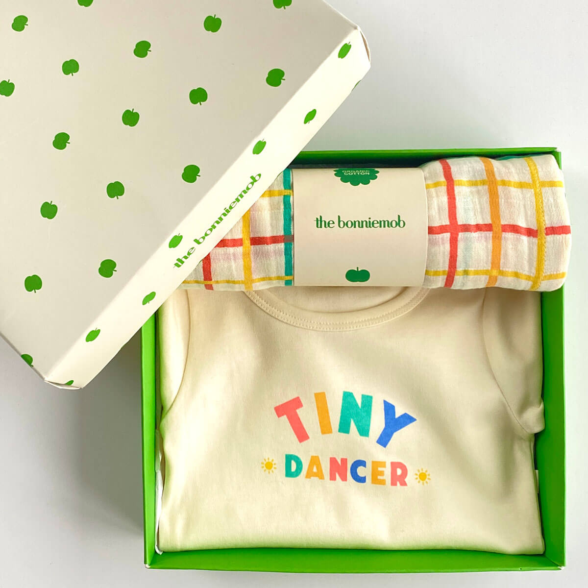 Dancer & Ditto Set - Baby Bodysuit & Muslin Swaddle Blanket in Gift Box - Baby Gift Sets