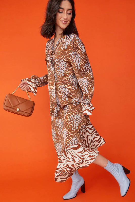 Chocolate Vegan Leather Quilted Bag One Size Chocolate Faux Leather - Bags