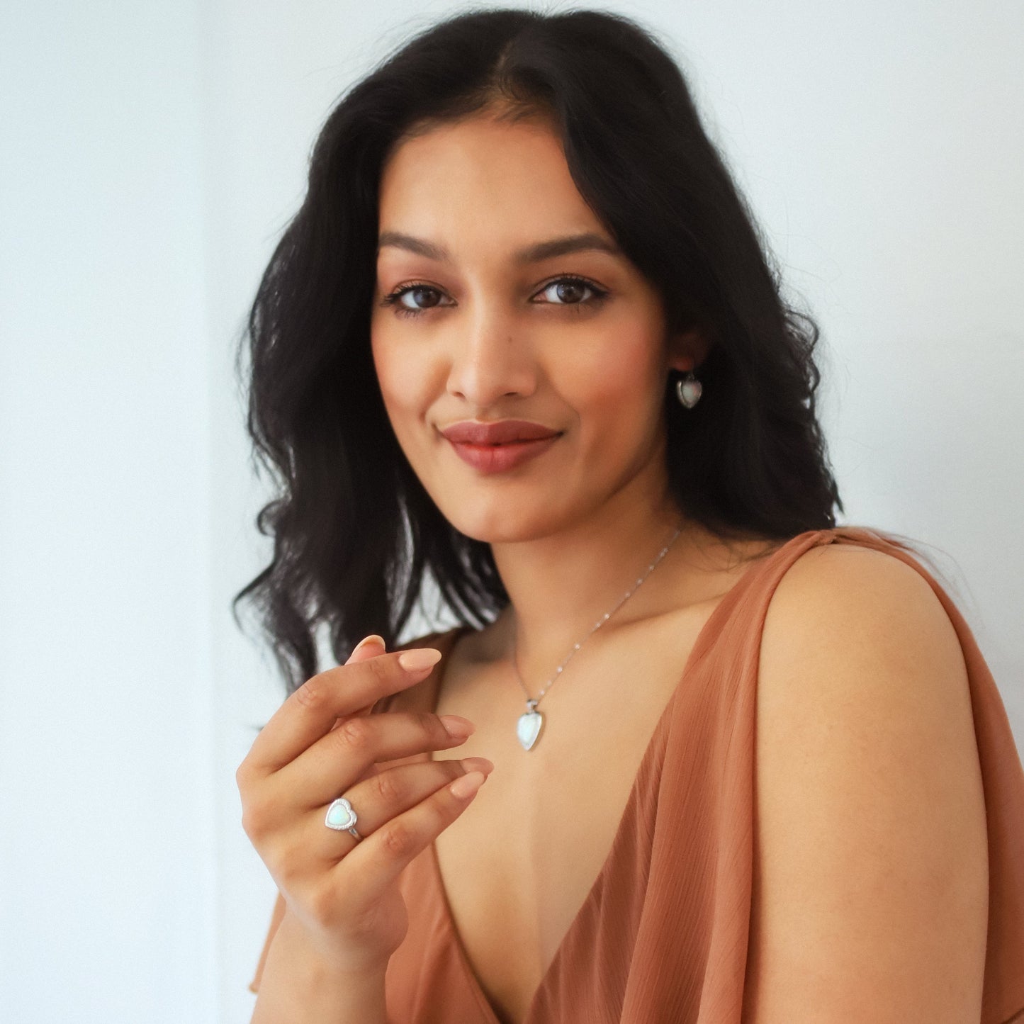 Roxanne Opal Heart Ring | 925 Sterling Silver - Ring